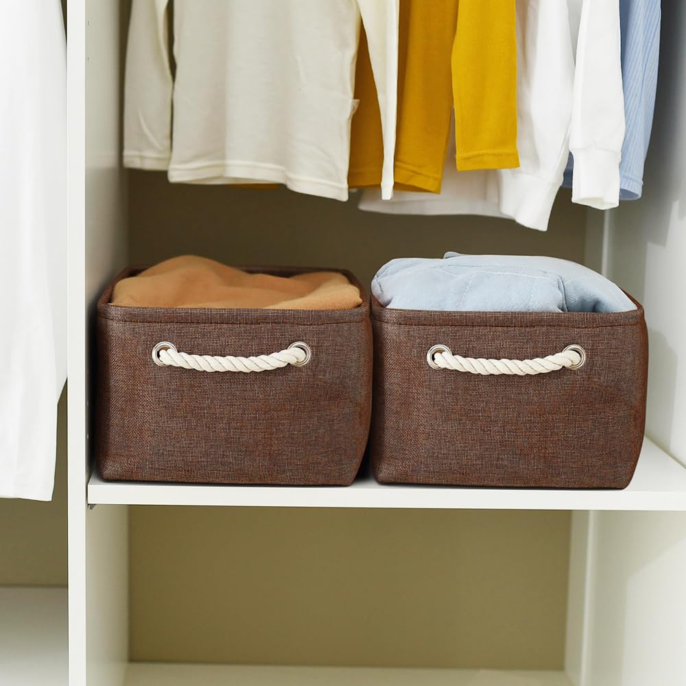 WarmHome Fabric Storage Bin Shelf Basket for Home (3 Count)