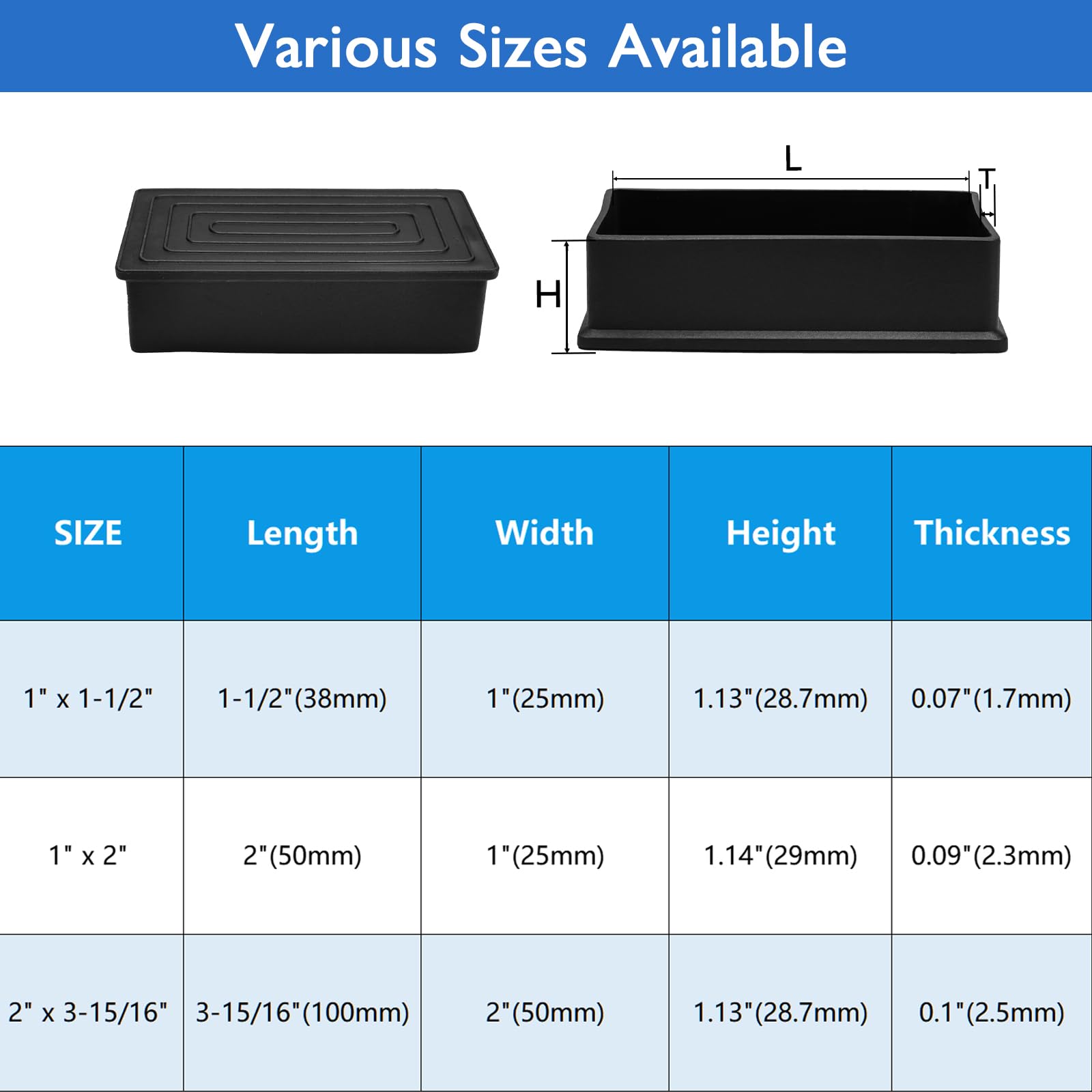 4 Pcs 1" x 1 1 (4 Count)