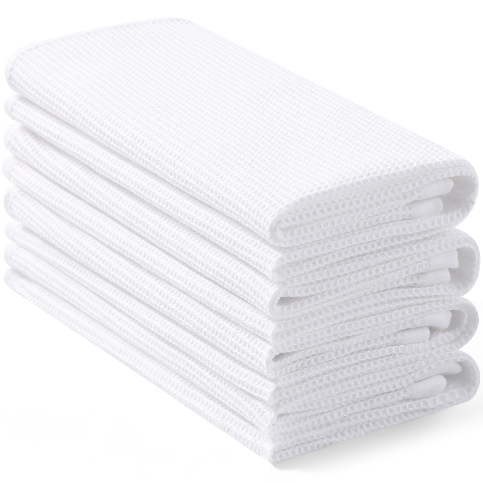 100% Cotton Waffle Weave Kitchen Towels (4 Count)