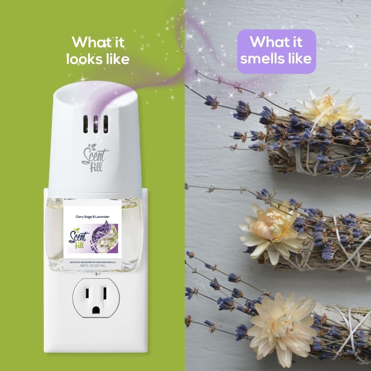 Clary Sage & Lavender Blend Plug in Air Freshener (2.72 Fl Oz)