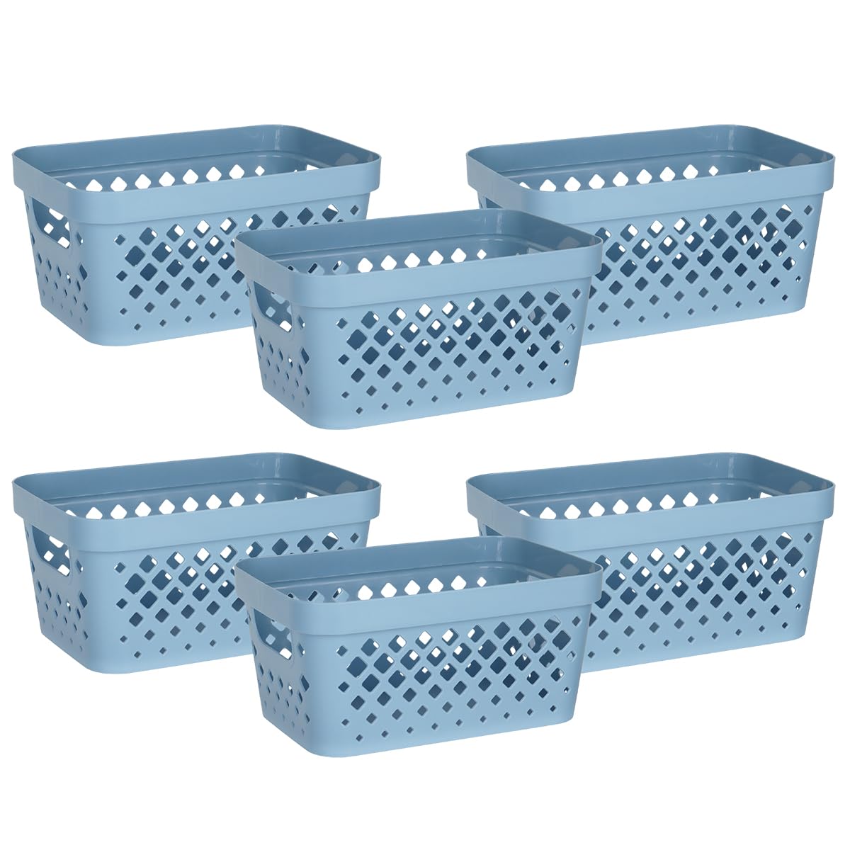 Plastic Baskets for Organizing (6 Count)