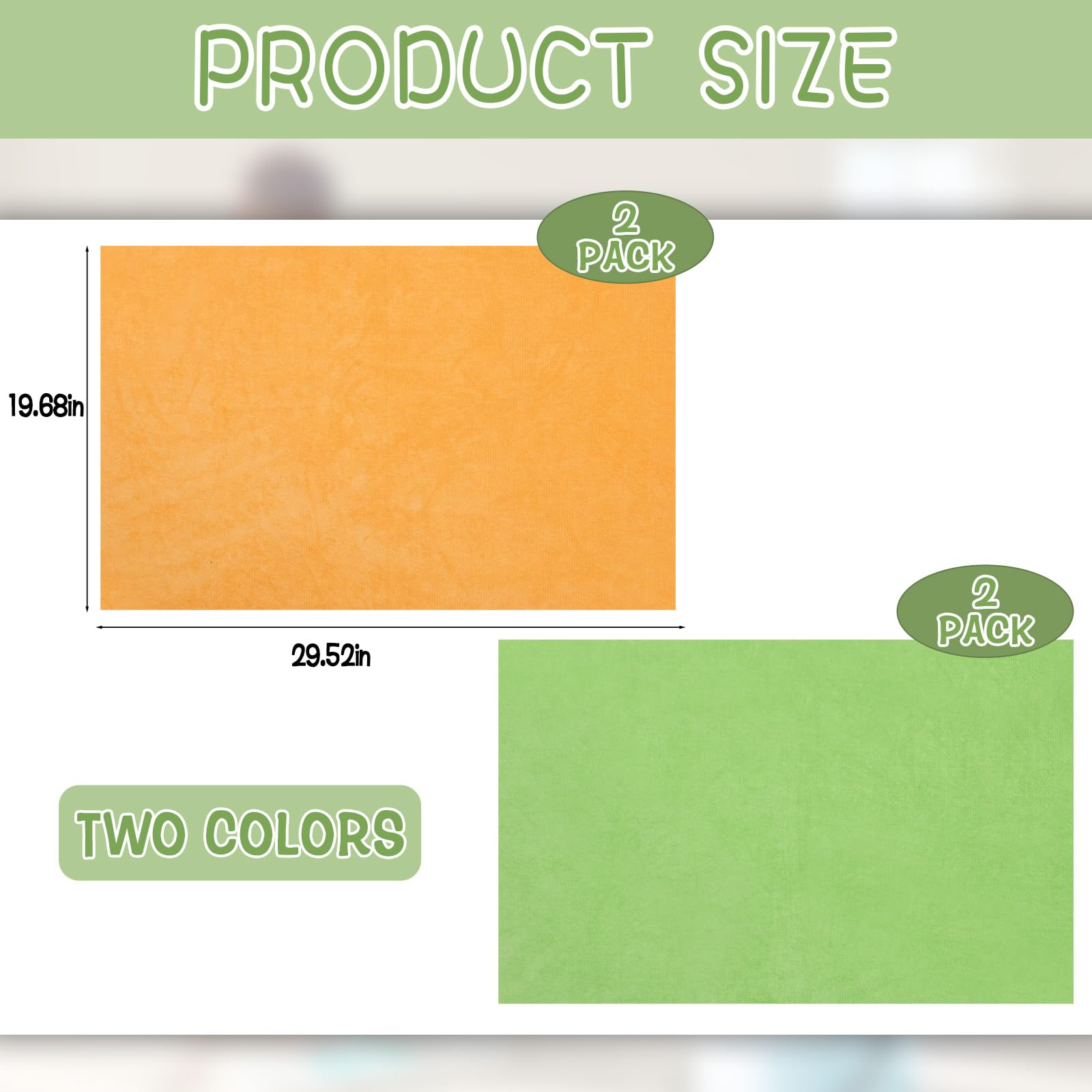 4 Pack Extra Large Microfiber Cleaning Cloths 20"x30" (4 Count)