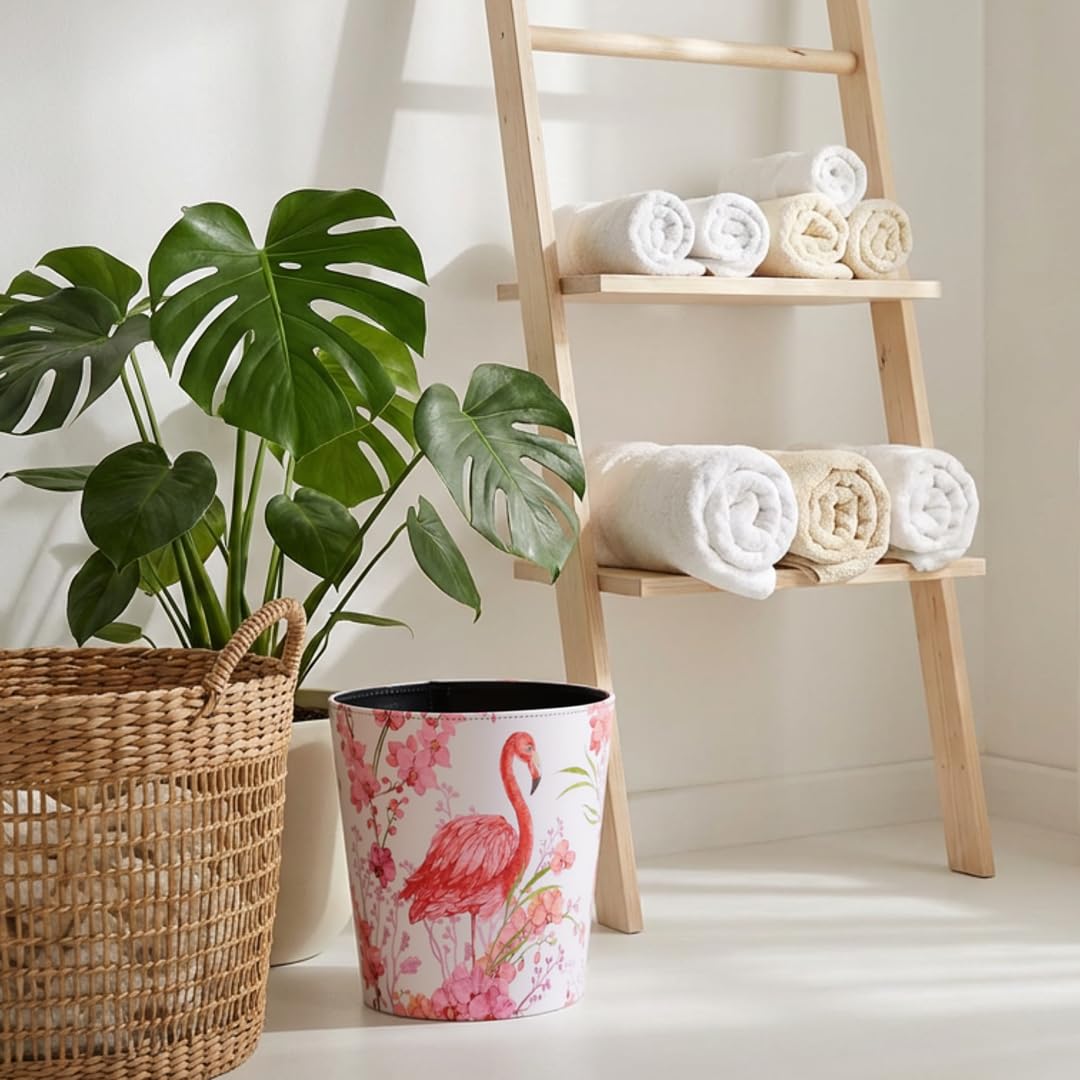 PU Leather Small Trash Can Wastebasket