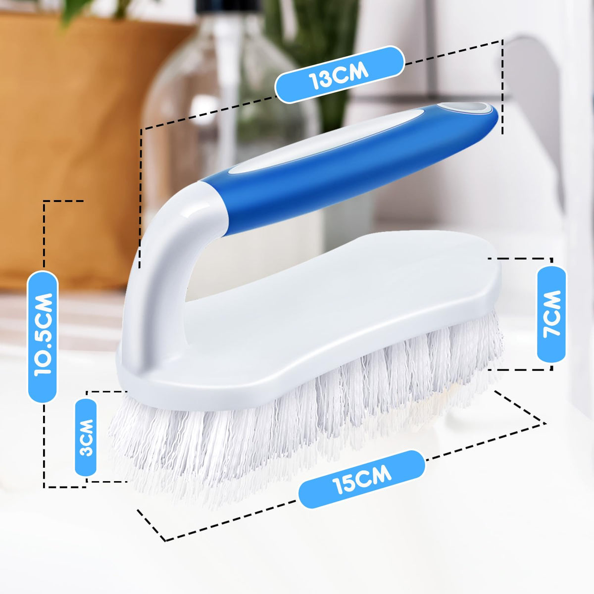 12 Pcs Scrub Brush for Cleaning with Handle Comfortable to Grip Heavy