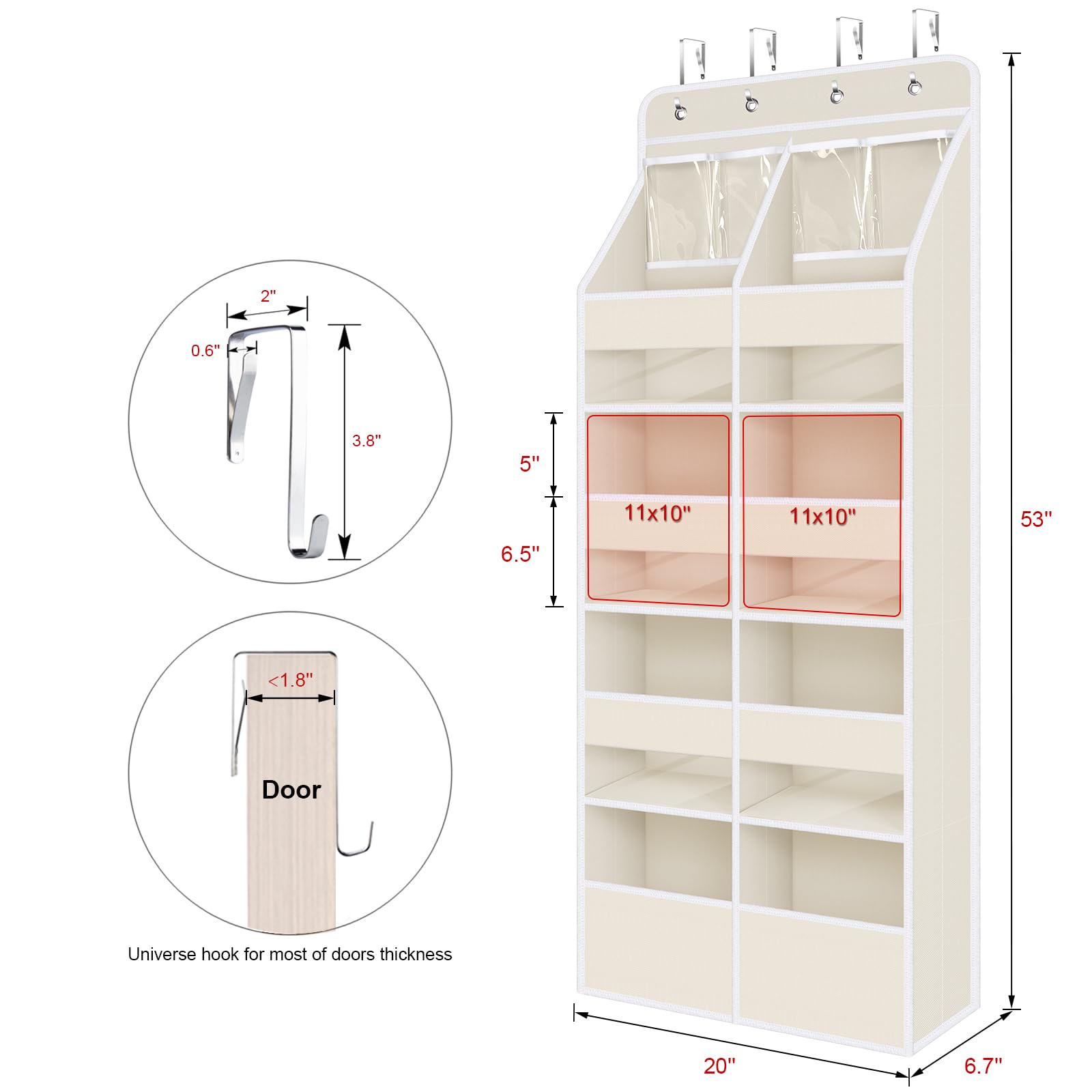 Upgraded Over the Door Organizer for Baby Nursery
