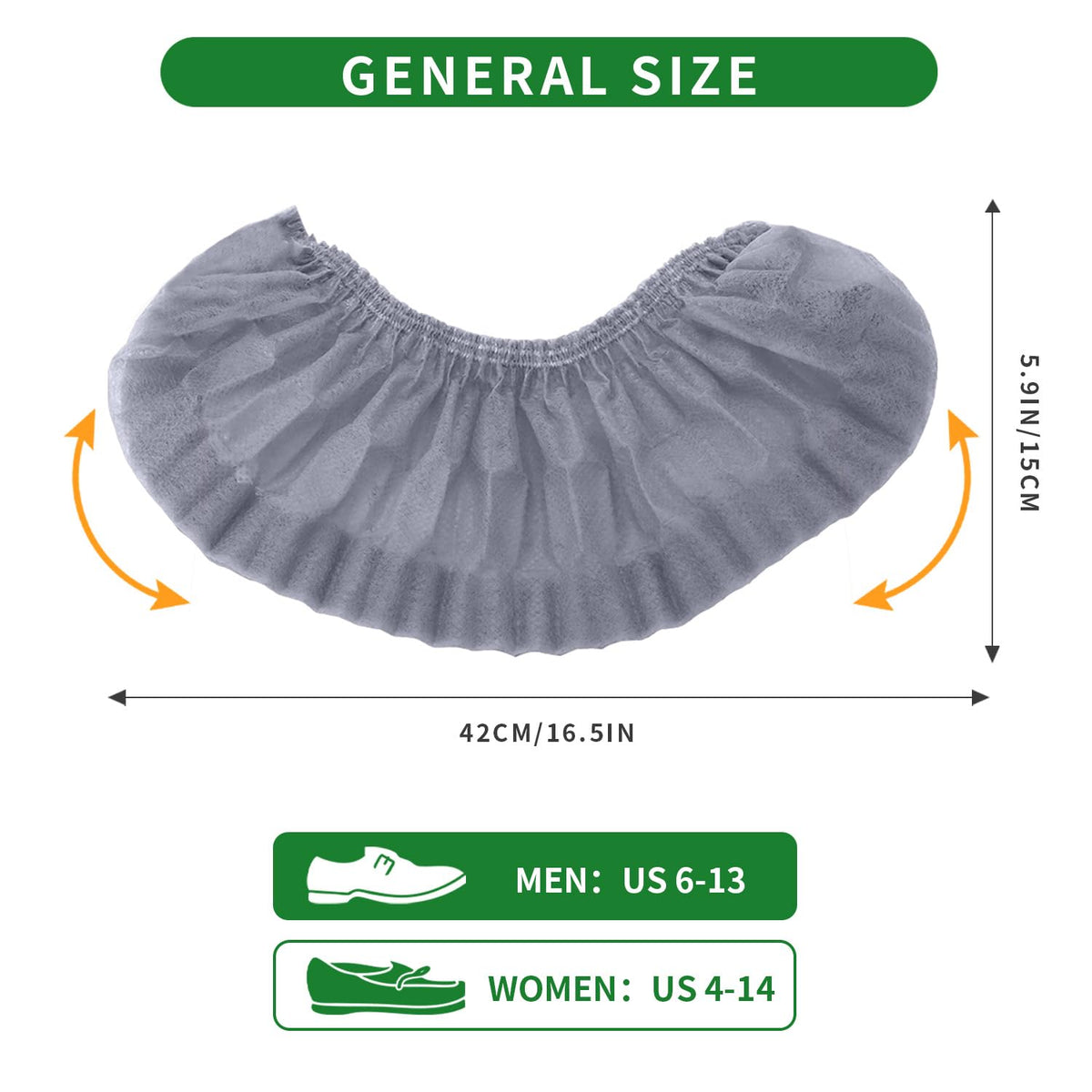 50/100/200 Pack Non-Woven Shoe Covers Disposable for Indoors