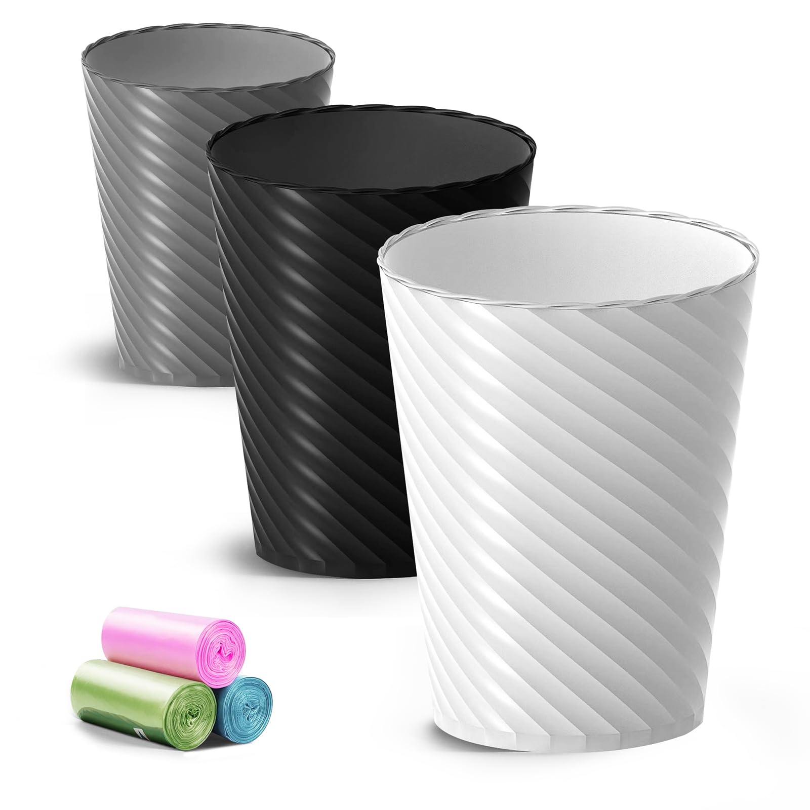 Bathroom Trash Can 3 Pack (3 Count)