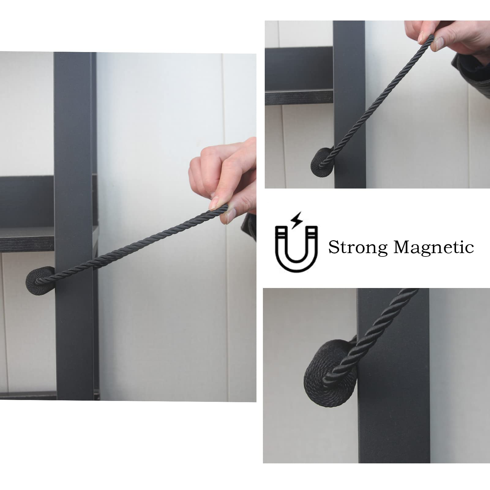 Magnetic Curtain Tiebacks Decorative Holdbacks Rope Tie Back Drapes Hangtty