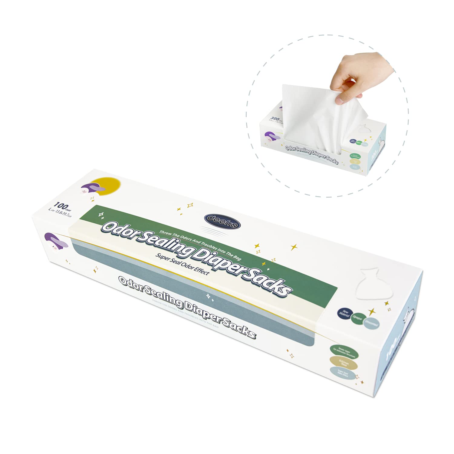 Odor Sealing Disposable Diaper Bags XS (120 Count)