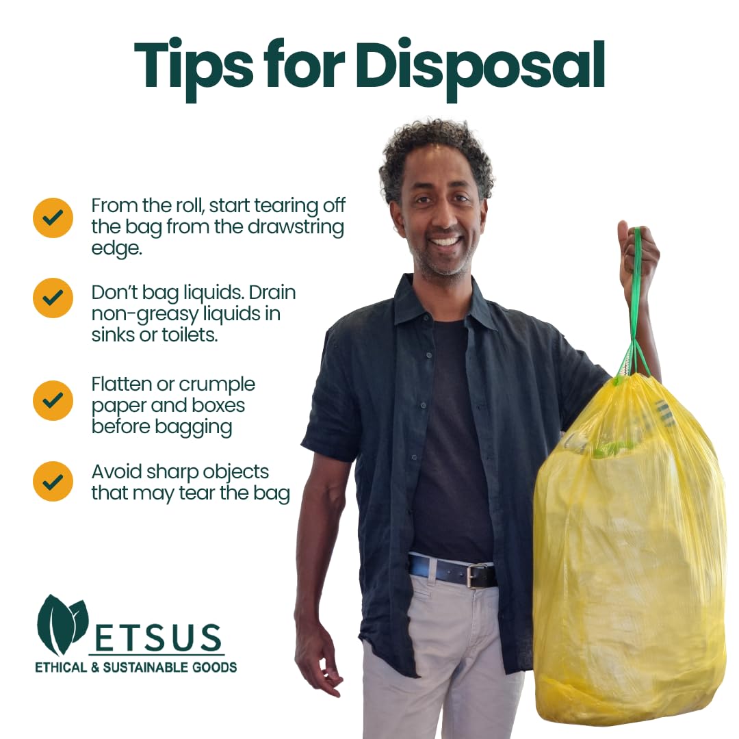 13 Gallon Trash Bags with Drawstrings (40 Count)