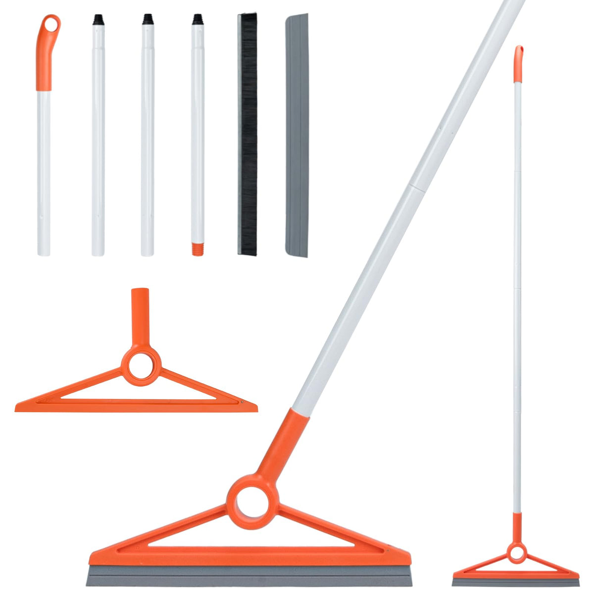 Air Broom with Removable Rubber Strip and Broom Bristle