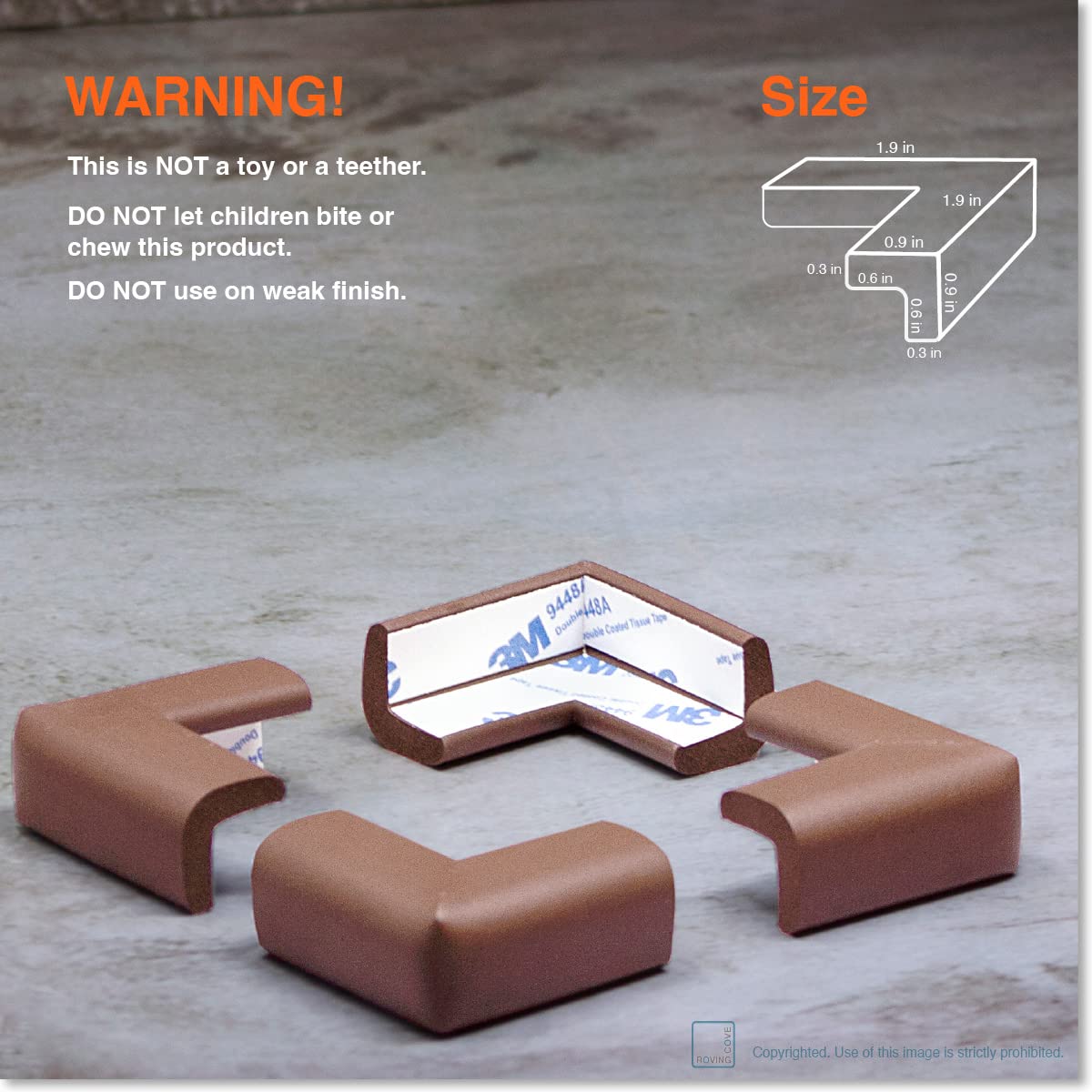Slimfit Corner Protector for Baby Proofing (8 Count)