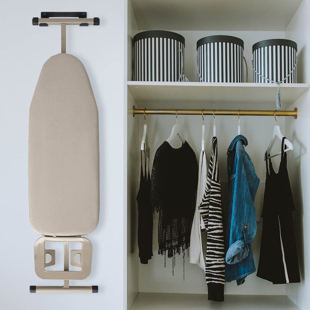 Ironing Board Hanger Wall Mount Ironing Board Holder Organizer Wall Rack for Laundry Rooms Storage Rack Hanging Shelf Hanger