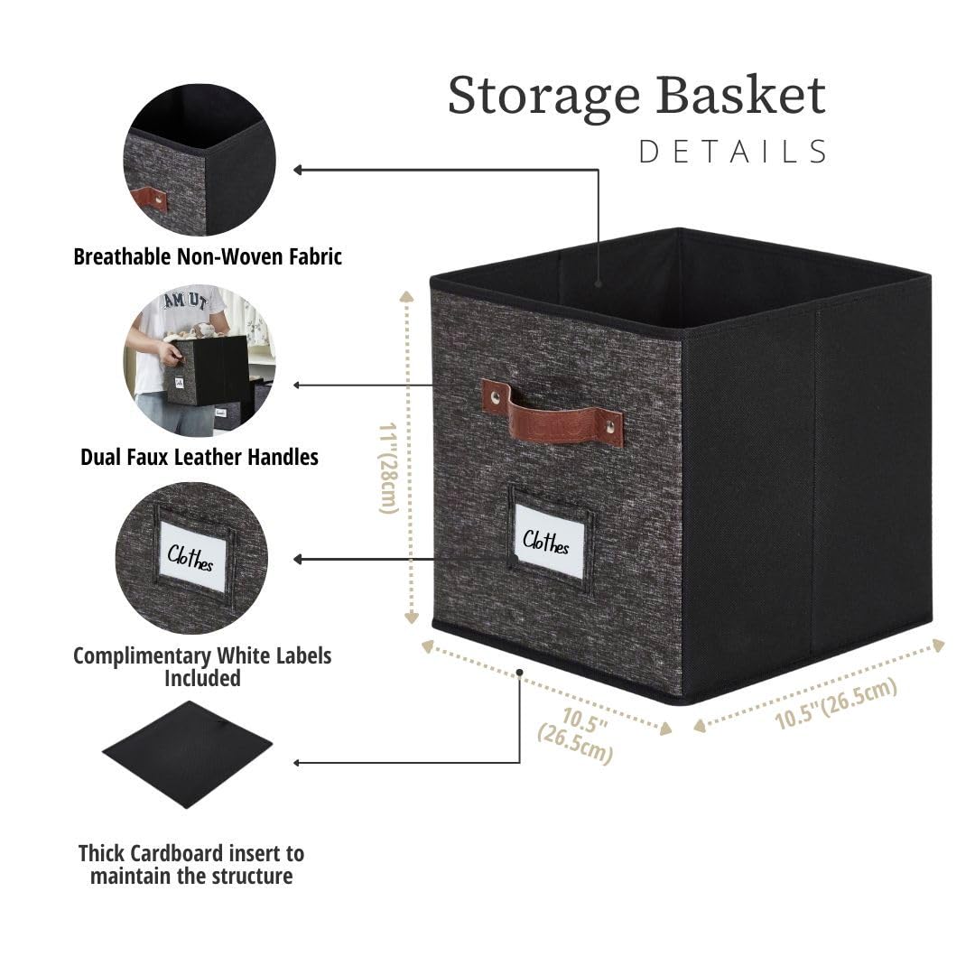 Storage Bins Cube Storage Bin with Labels (6 Count)