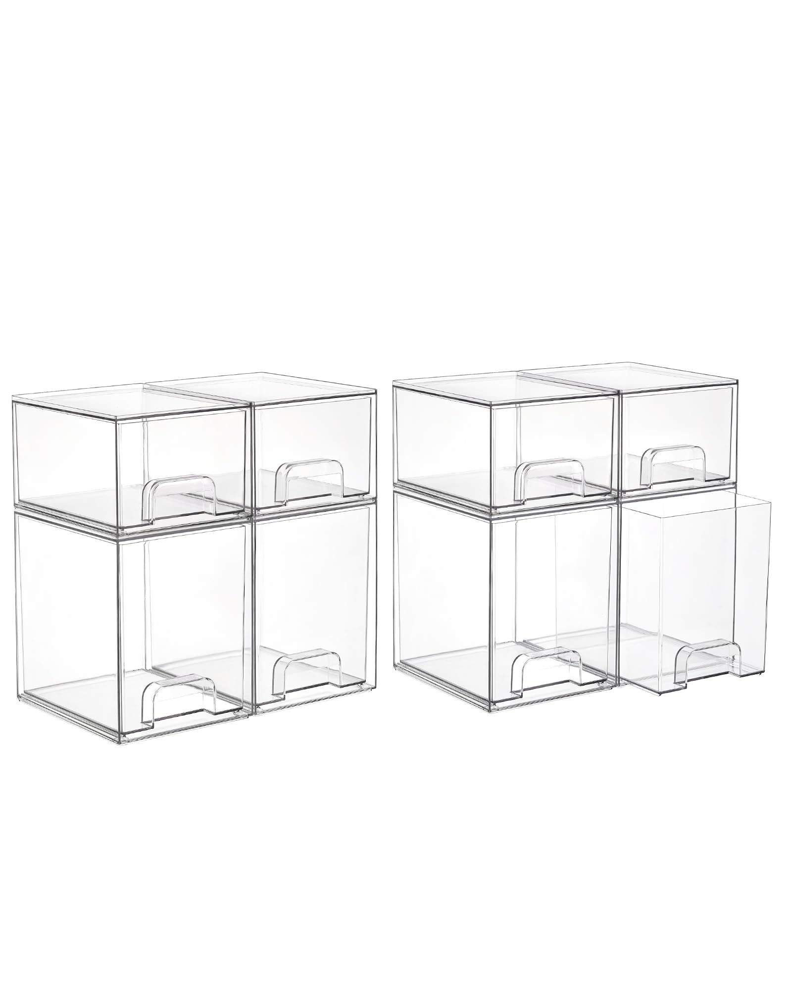 Clear Stackable Storage Drawers Set of 8 (8 Count)