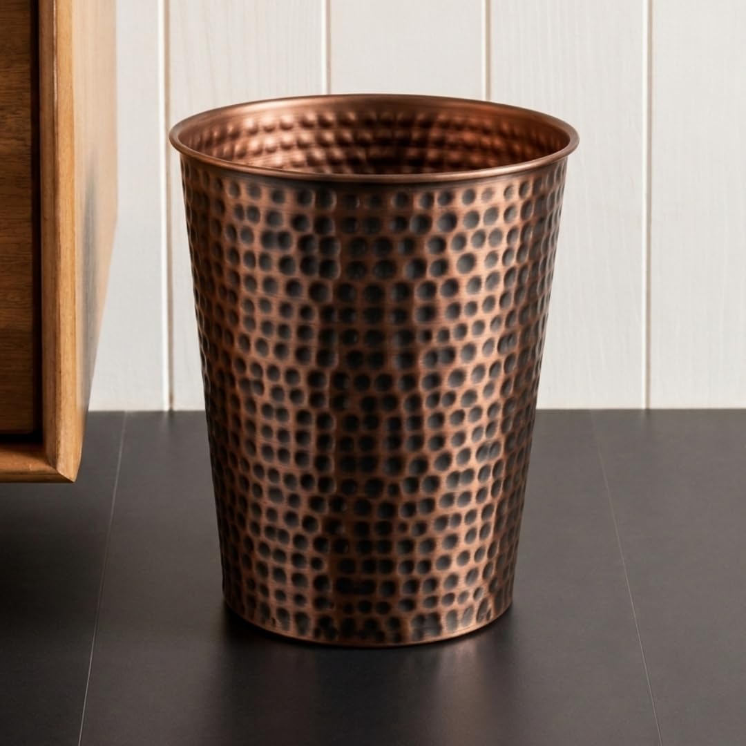 Metal Bathroom Trash Can