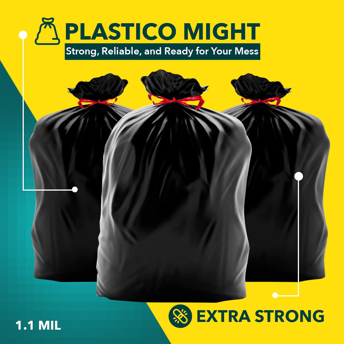 Extra Tall Kitchen Trash Bags (36 Count)