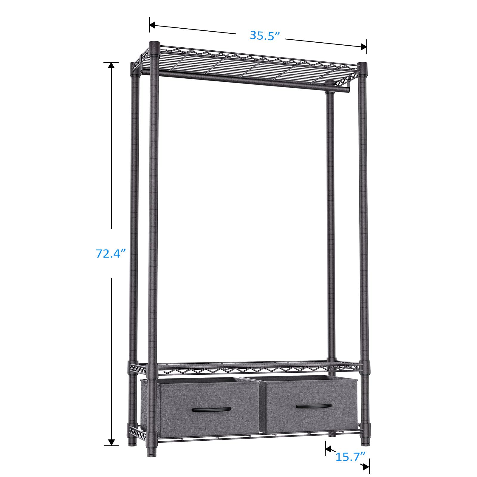 Heavy Duty Garment Rack Wire Clothes Rack for Hanging Clothes