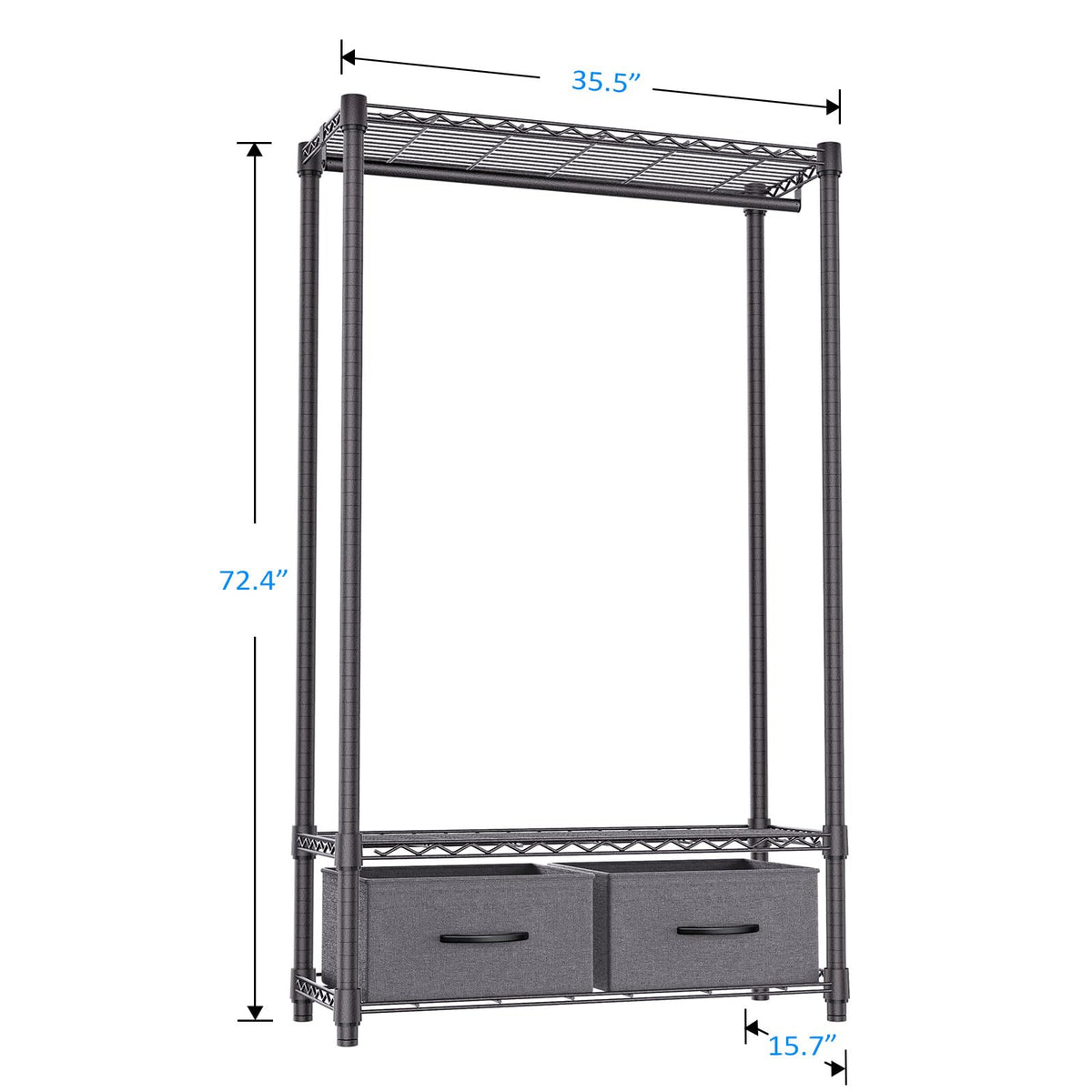 Heavy Duty Garment Rack Wire Clothes Rack for Hanging Clothes