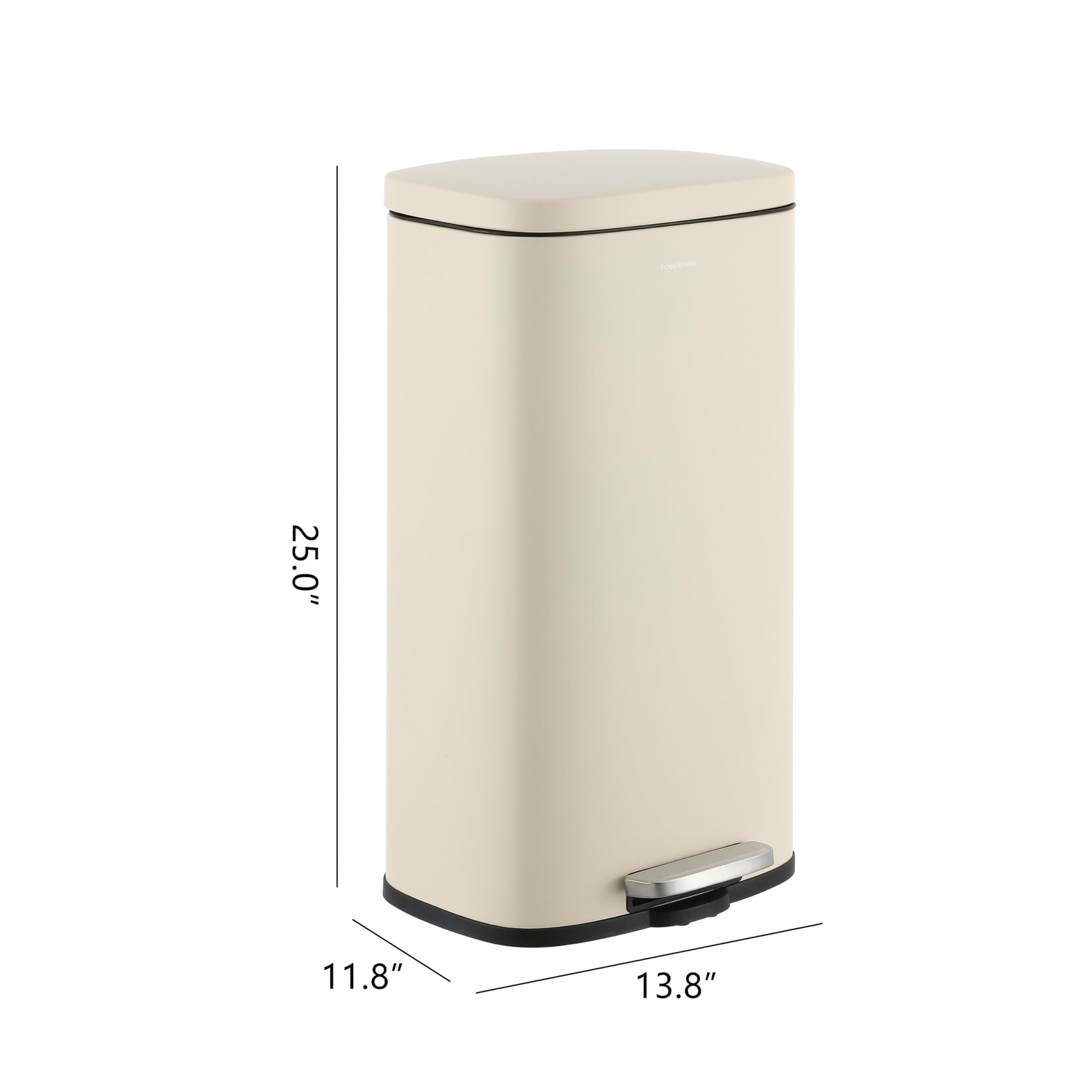 Curtis 8 Gal Step Trash Can Soft Close 25"