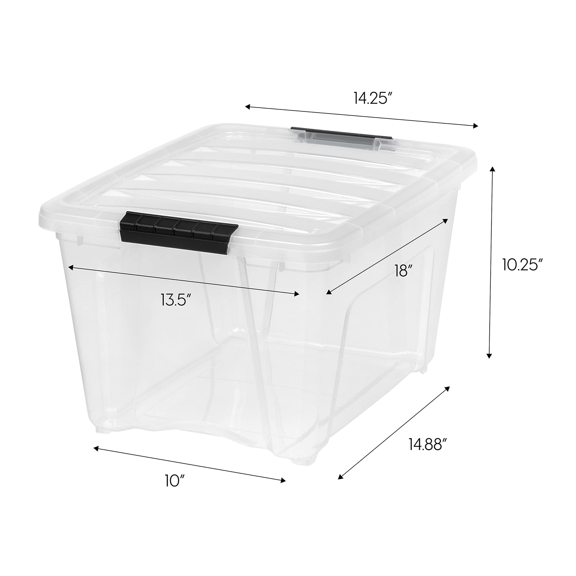 6 Pack 32 Quart Storage Bins with Lids (6 Count)