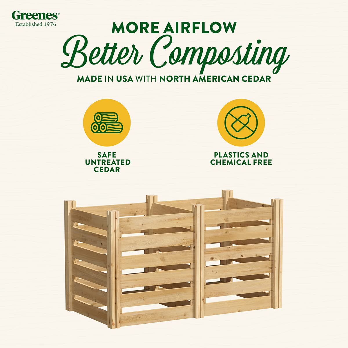 Premium Cedar Wood Composter