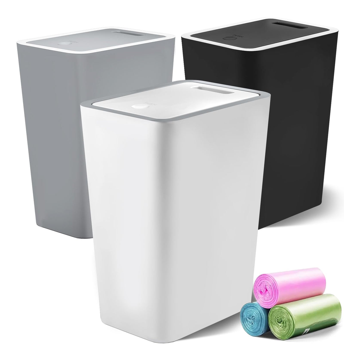 4 Gallon Trash Can 3 Packs (3 Count)