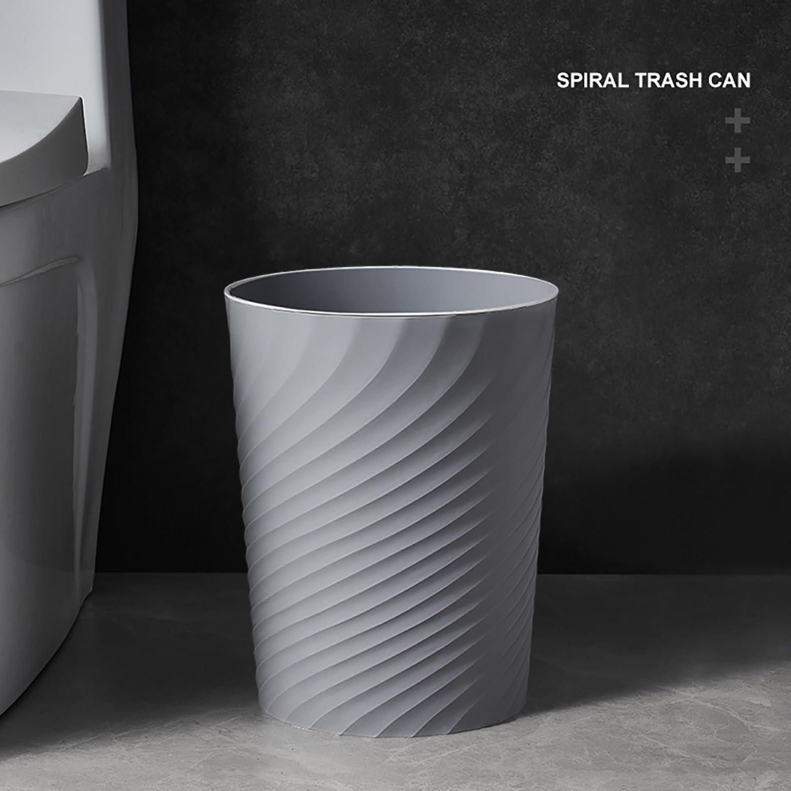 Small Bathroom Trash Can 1.8 Gallon Garbage Can Waste Basket Recycling Bin for Dorm Bedroom Office Kitchen (2 Count)