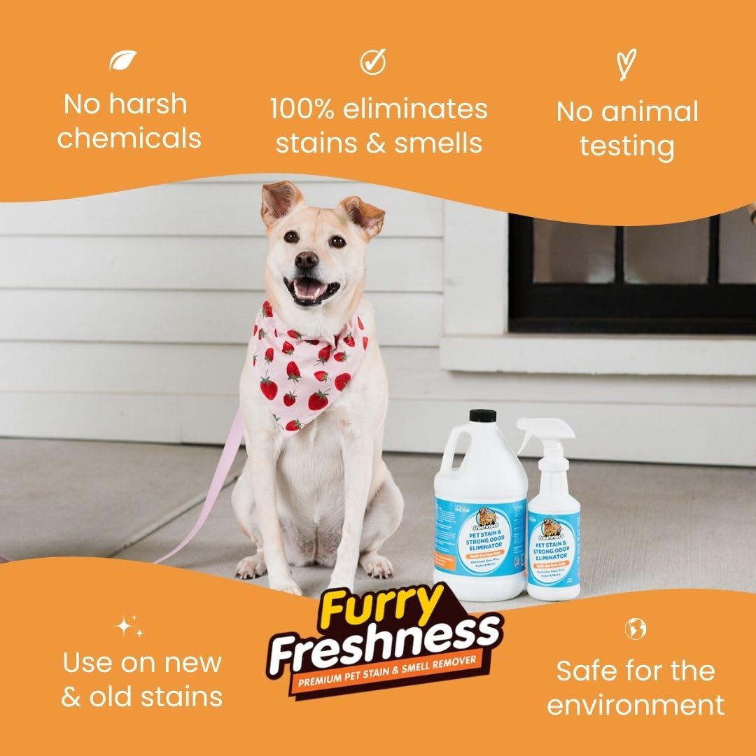 Extra Strength Cat or Dog Pee Stain & Permanent Odor Remover + Smell Eliminator (64 Ounce)