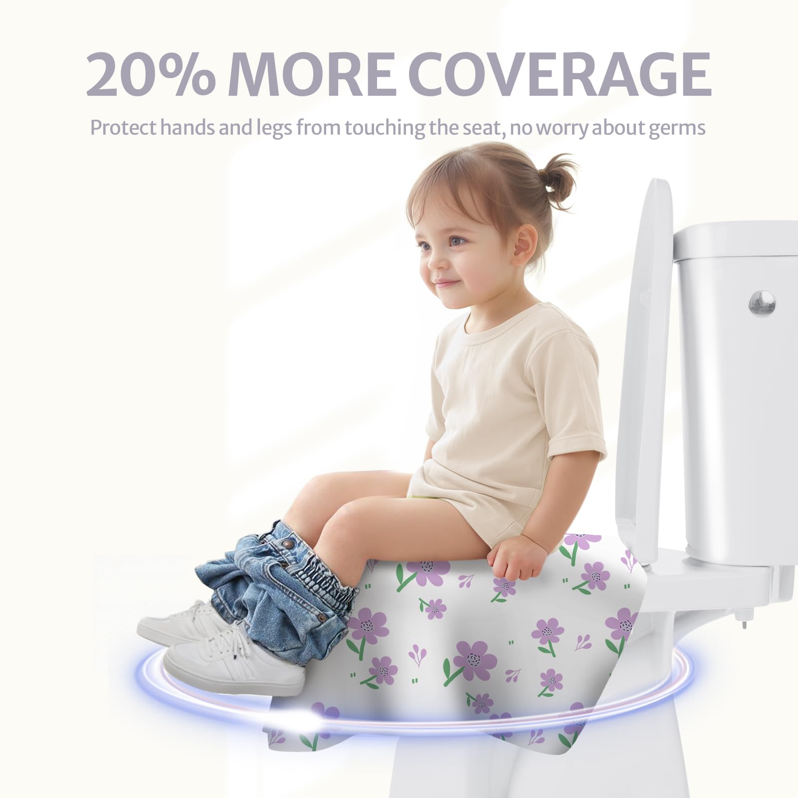 30 Pcs Toilet Seat Covers Disposable for Toddlers & Adults (30 Count)