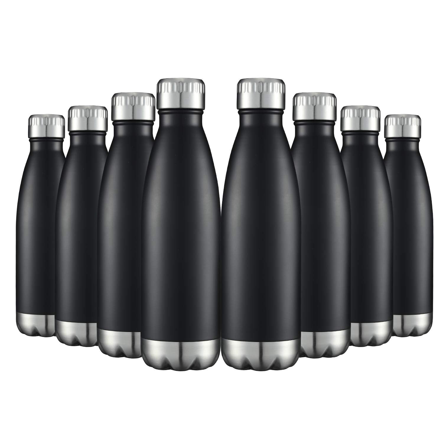17oz Stainless Steel Water Bottles Bulk (8 Count)