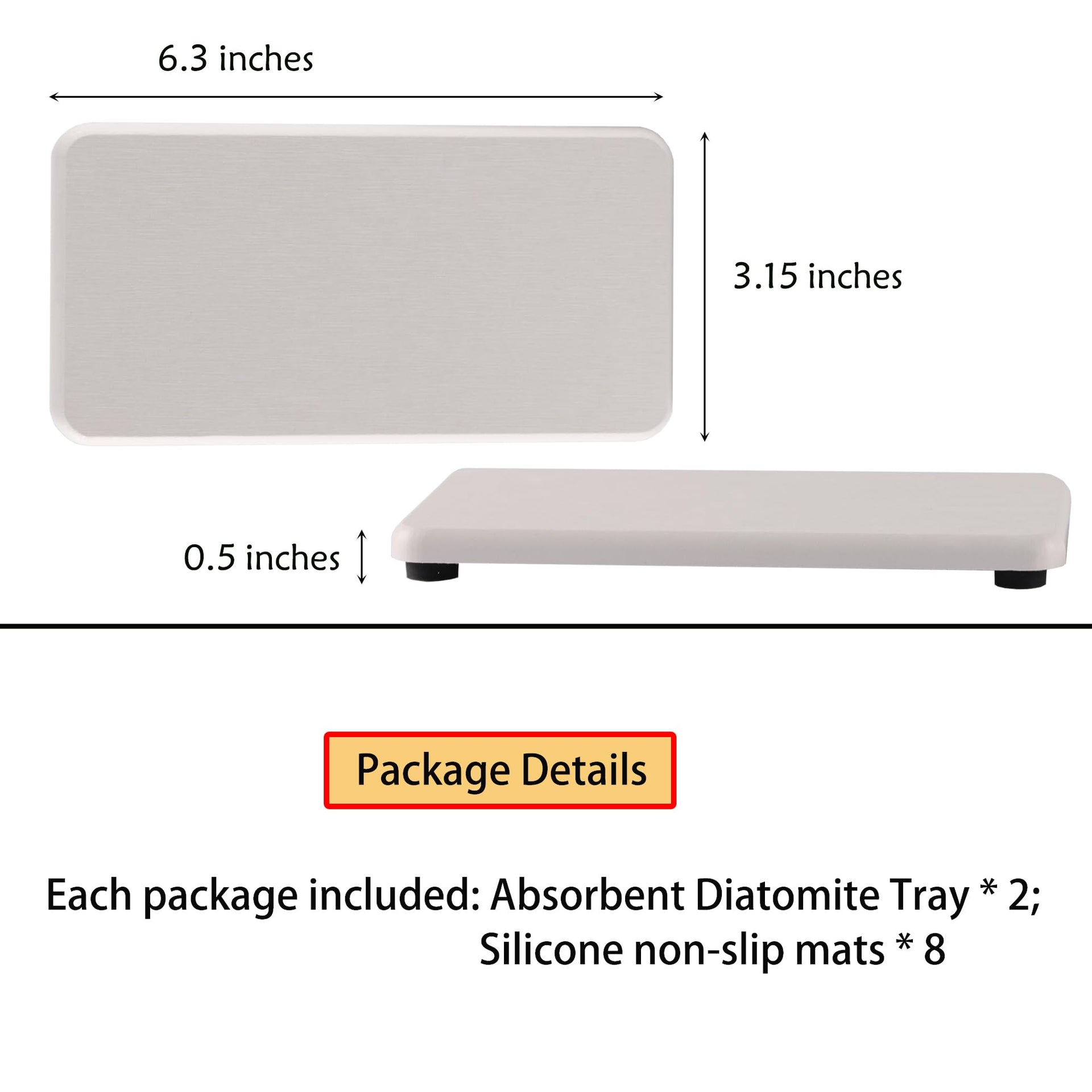 2 Pcs Sink Stone Soap Trays
