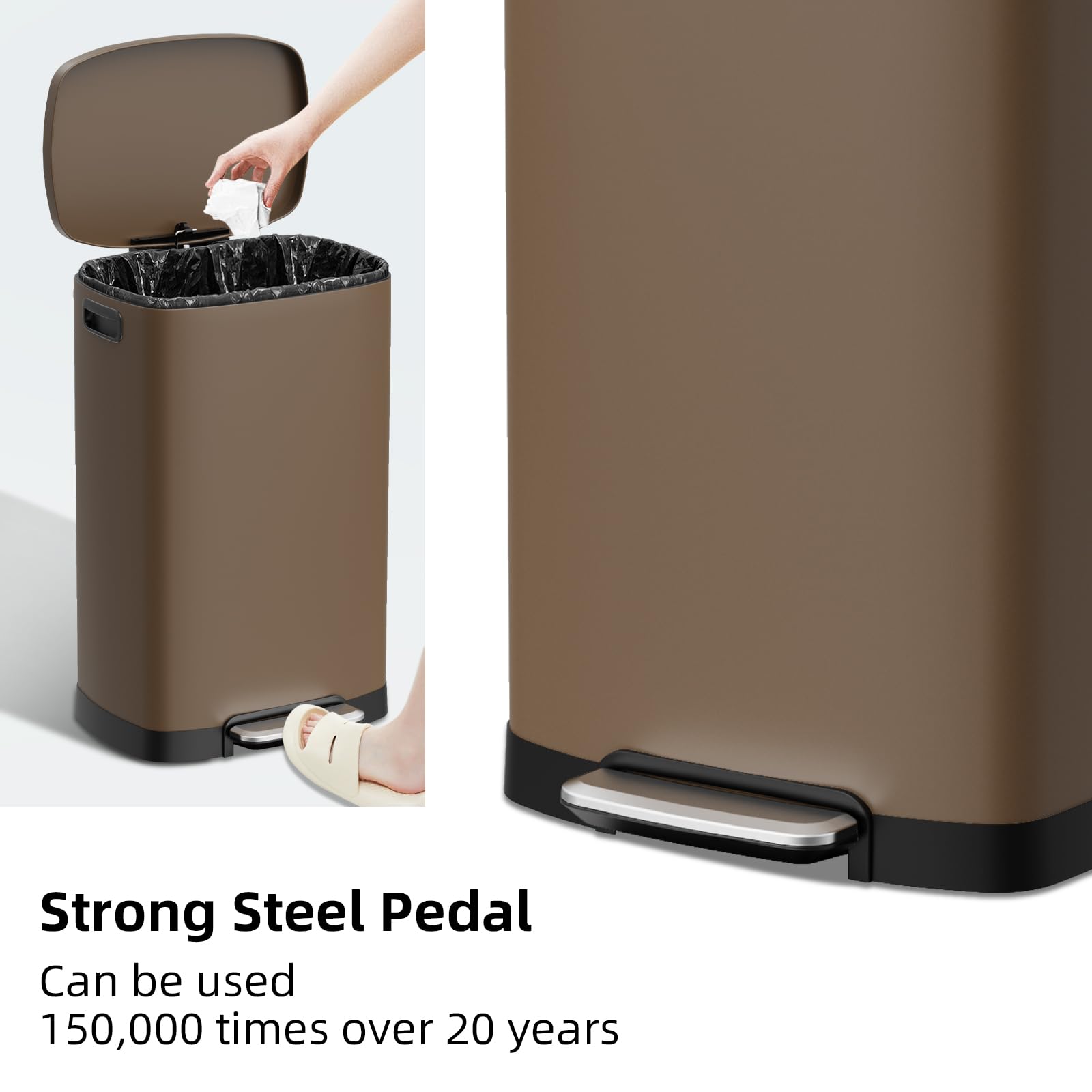 13 Gallon Trash Can with Lid