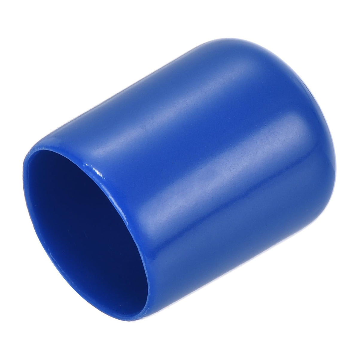 20pcs Rubber End Caps 16mm ID Vinyl Round Tube Bolt Cap Cover Screw Thread Protectors Blue