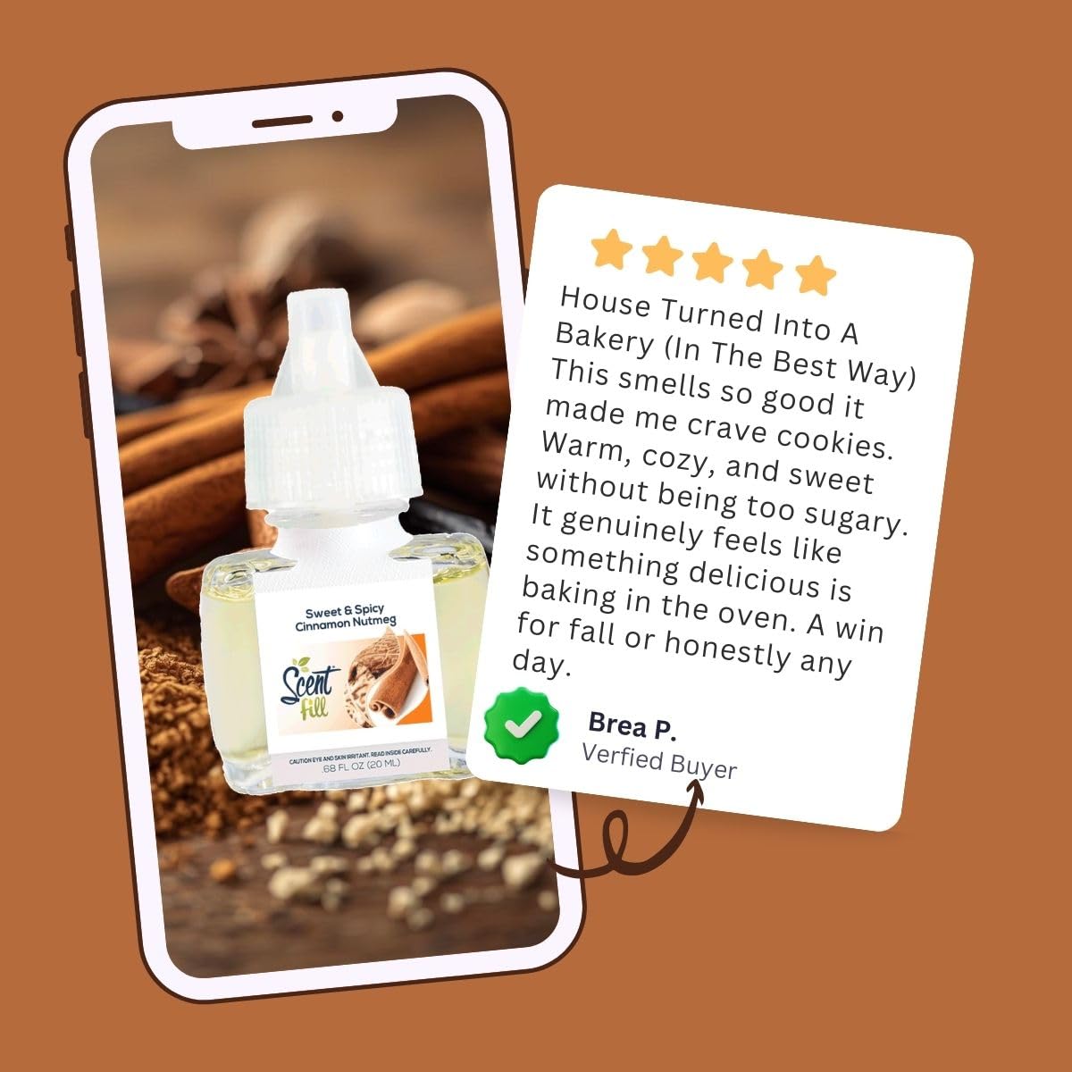 Sweet & Spicy Cinnamon Nutmeg Plug in Air Freshener (2.04 Fl Oz)