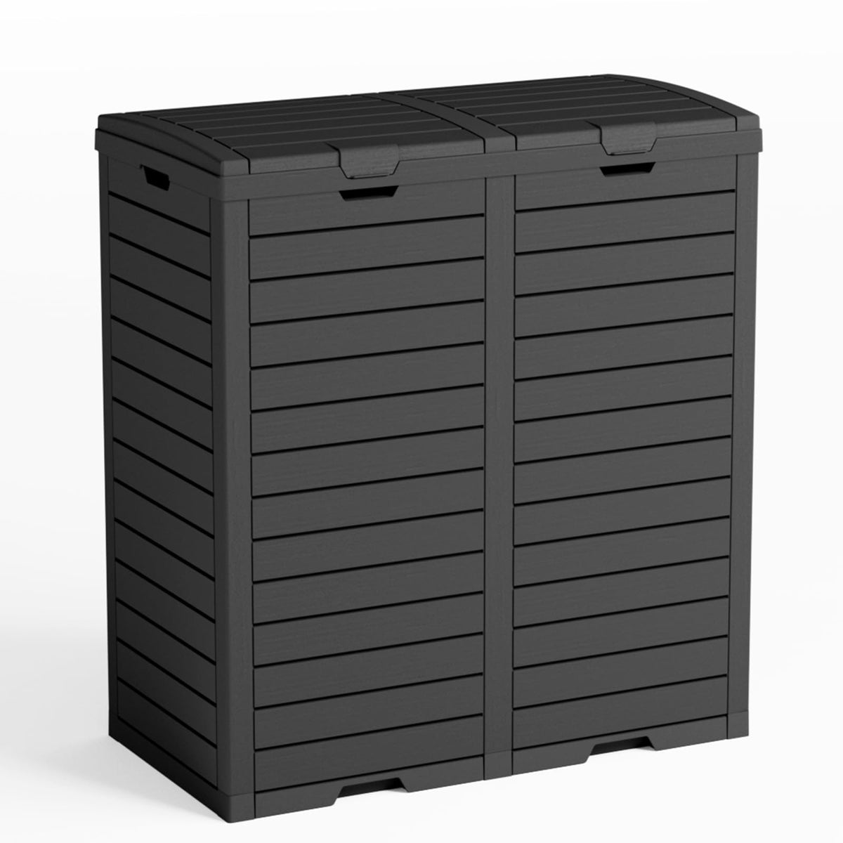 62 Gallon Outdoor Trash Can with Tiered Lid and Drip Tray