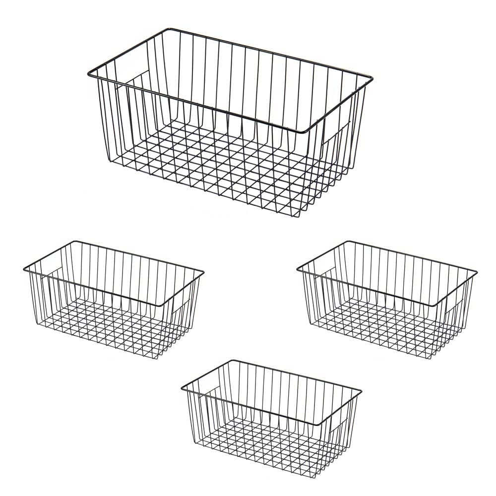 16inch Freezer Wire Storage Organizer Baskets (4 Count)