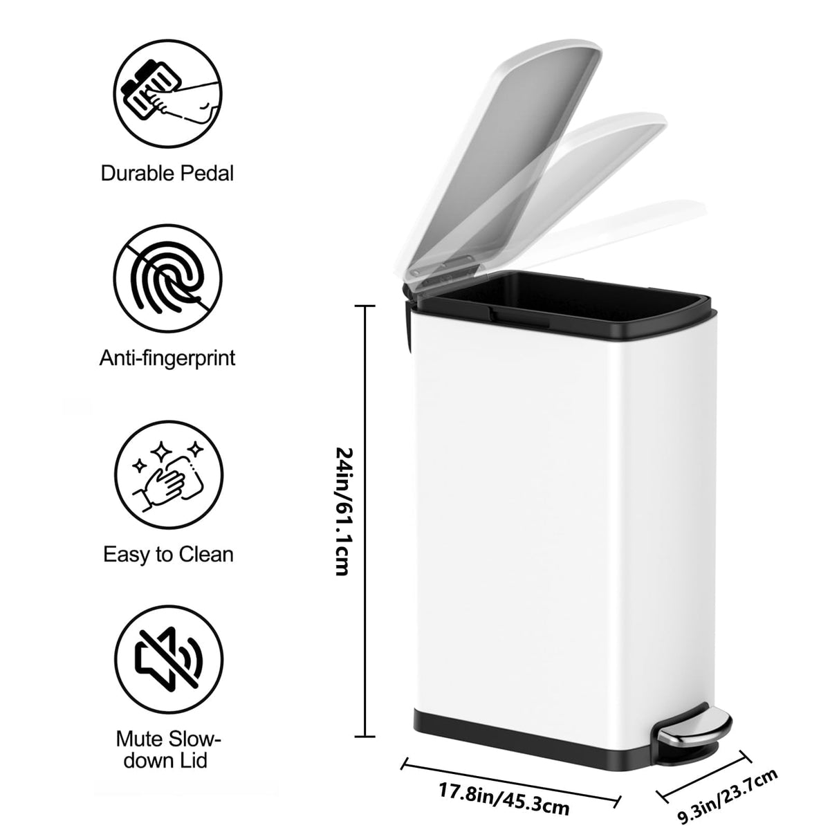 30 L Kitchen Step Trash Can