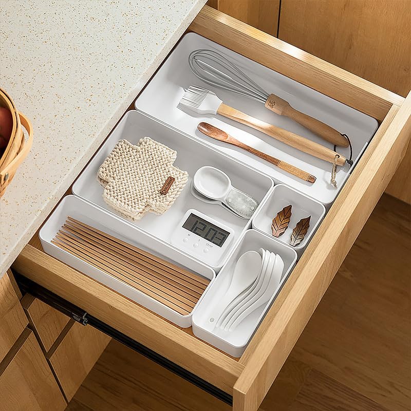 Plastic Drawer Organizers Set