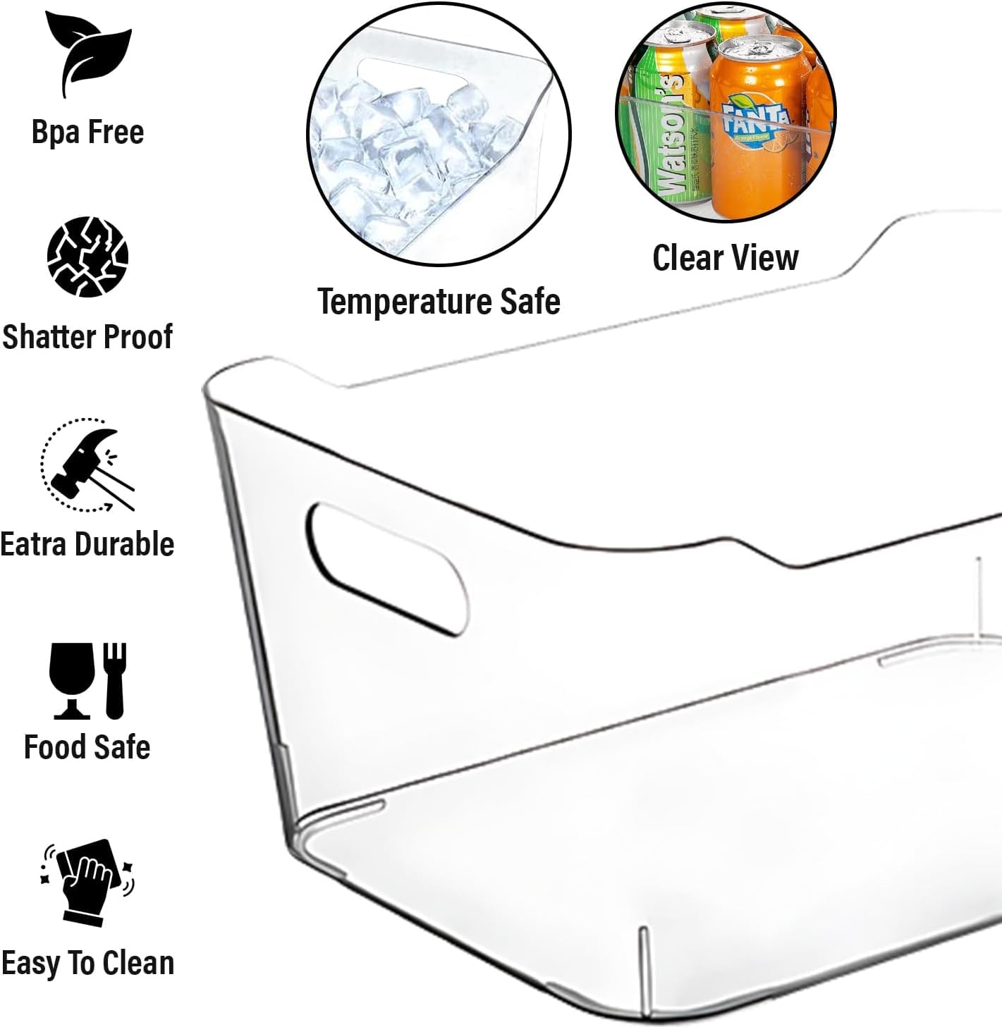 Clear Extra Large Plastic Storage Bins (8 Count)