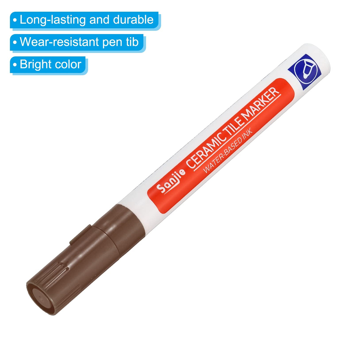 Grout Pen 4 Pack Dark Brown Tile Marker Waterproof Grout Sealer Pen Tile Repair Pens Paint Pens for Wall Floor Bathroom Kitchen Refresh (4 Count)