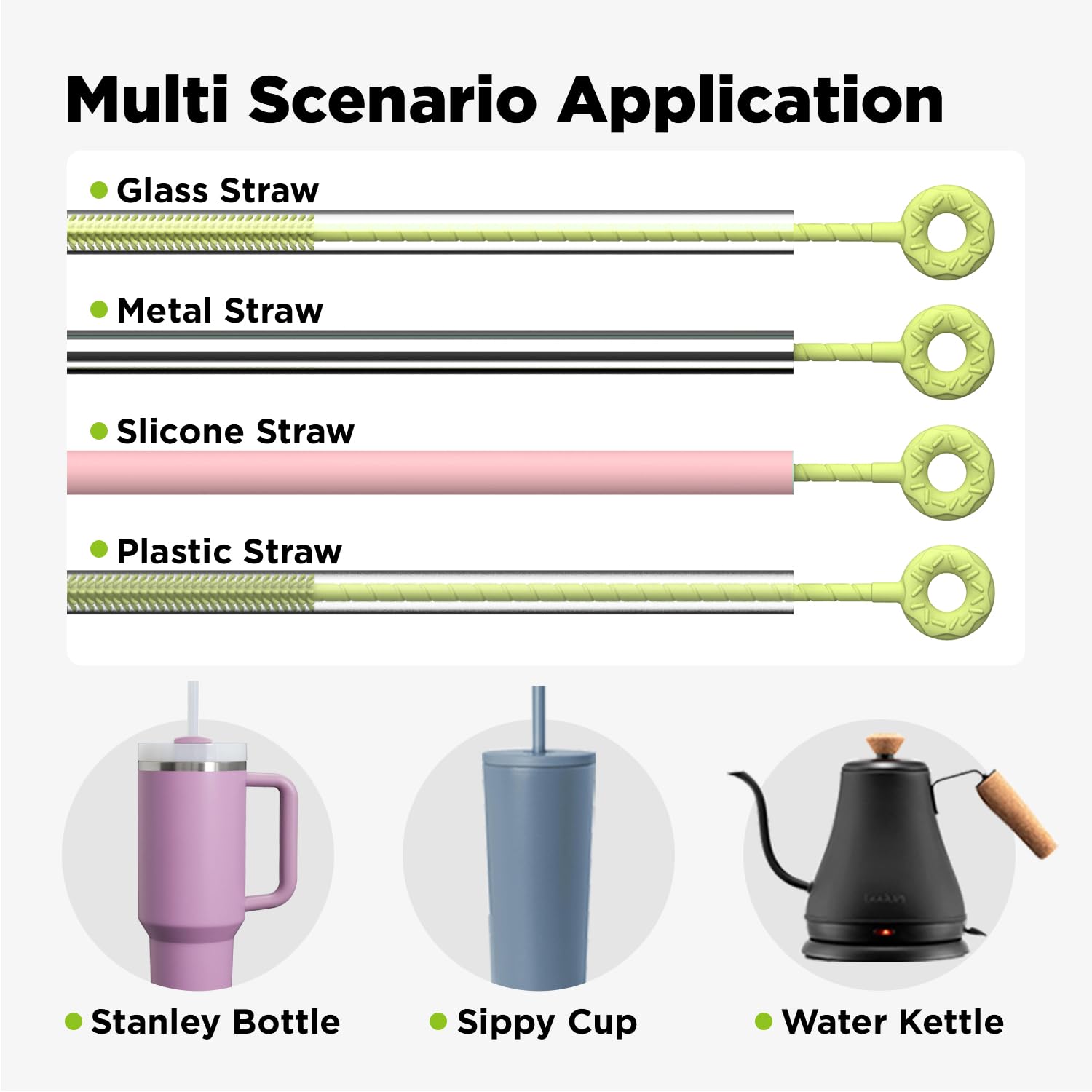 Silicone Straw Cleaner Brush (2 Count)