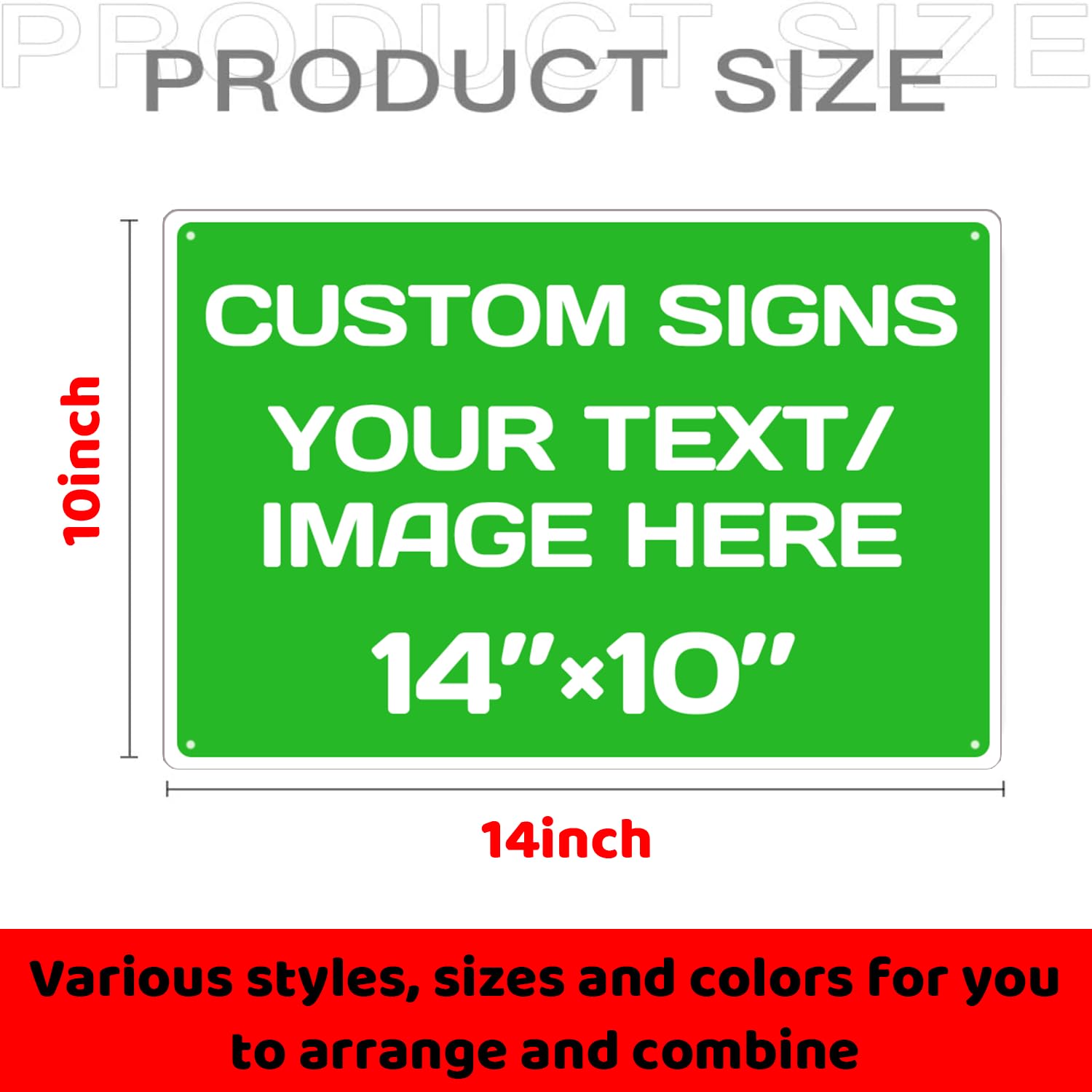 Personalized Aluminum Weatherproof Metal Signs