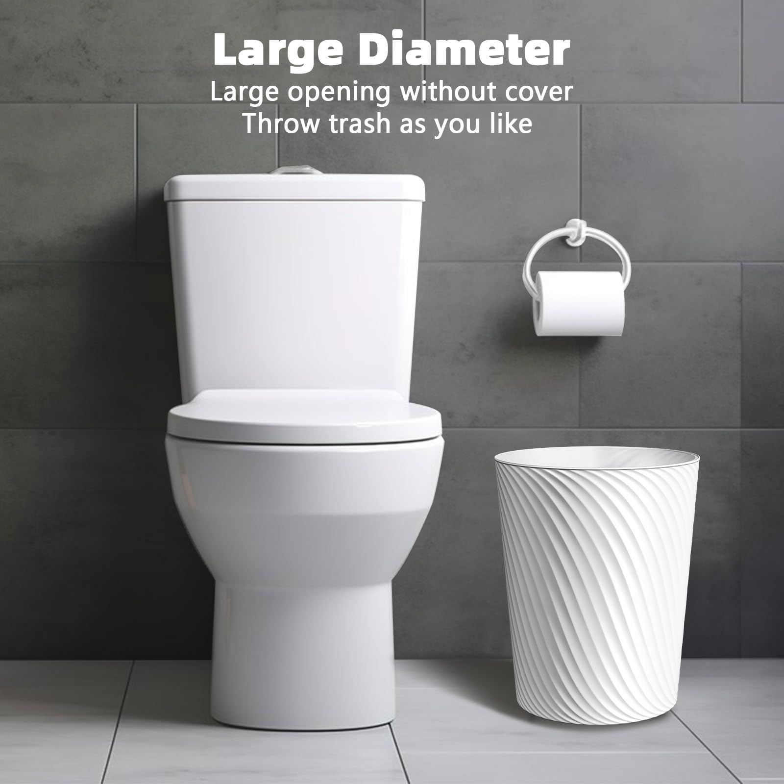 Small Trash Can 3 Pack 1.8 Gallons (3 Count)