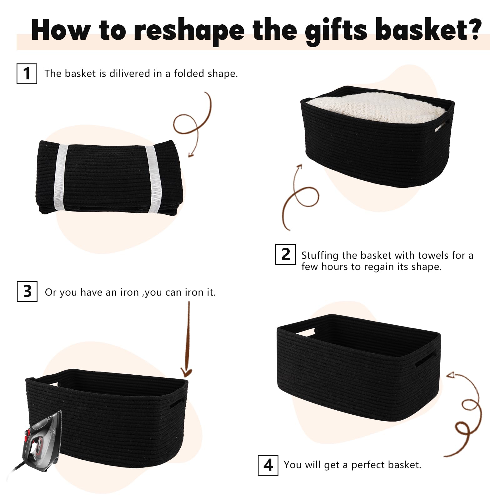 Storage Basket for Shelves (2 Count)