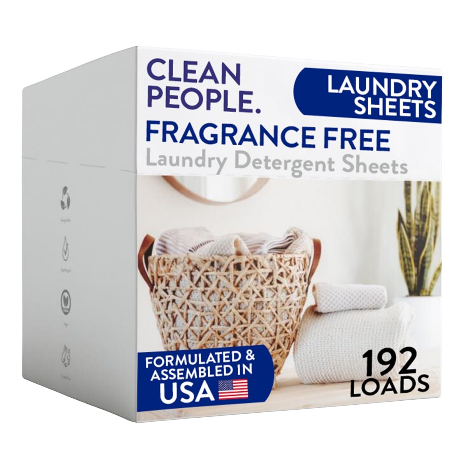 Fragrance Free Laundry Detergent Sheets (192 Count)