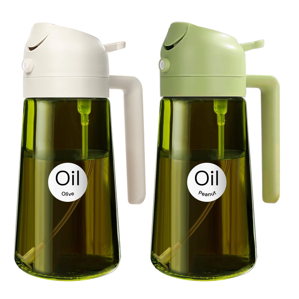 2PCS 16oz 470ml Oil Sprayer for Cooking with Stickers