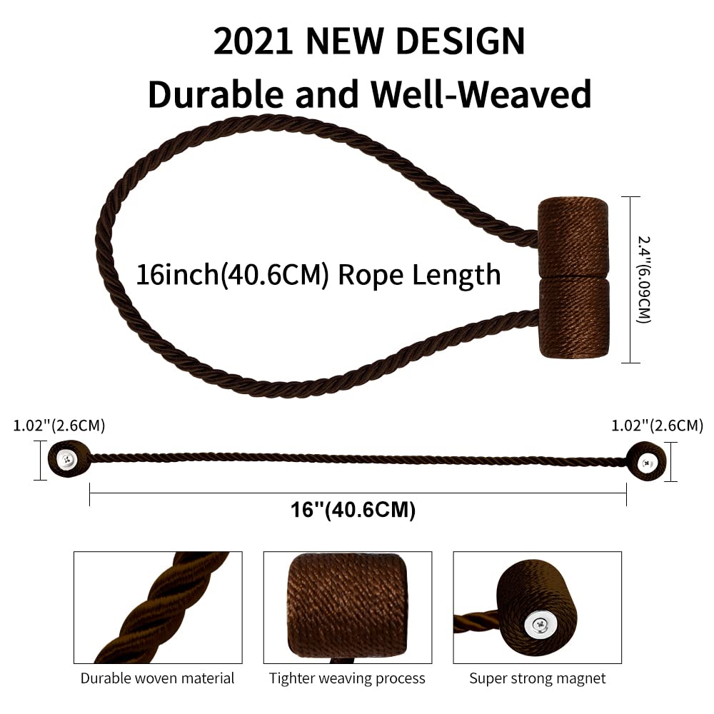 18 Inch Strong Magnetic Curtain Tiebacks (2 Count)