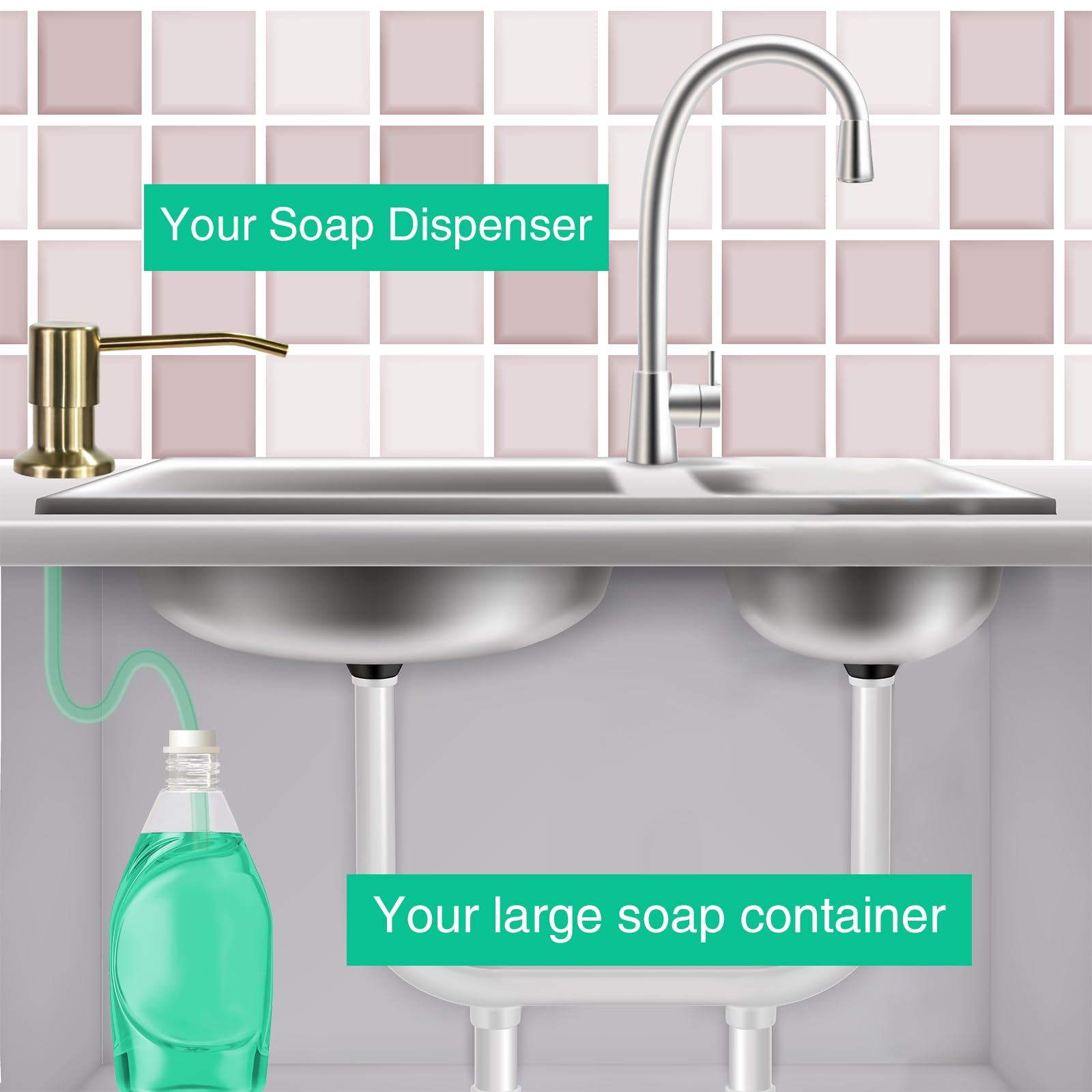 Soap Dispenser for Kitchen Sink
