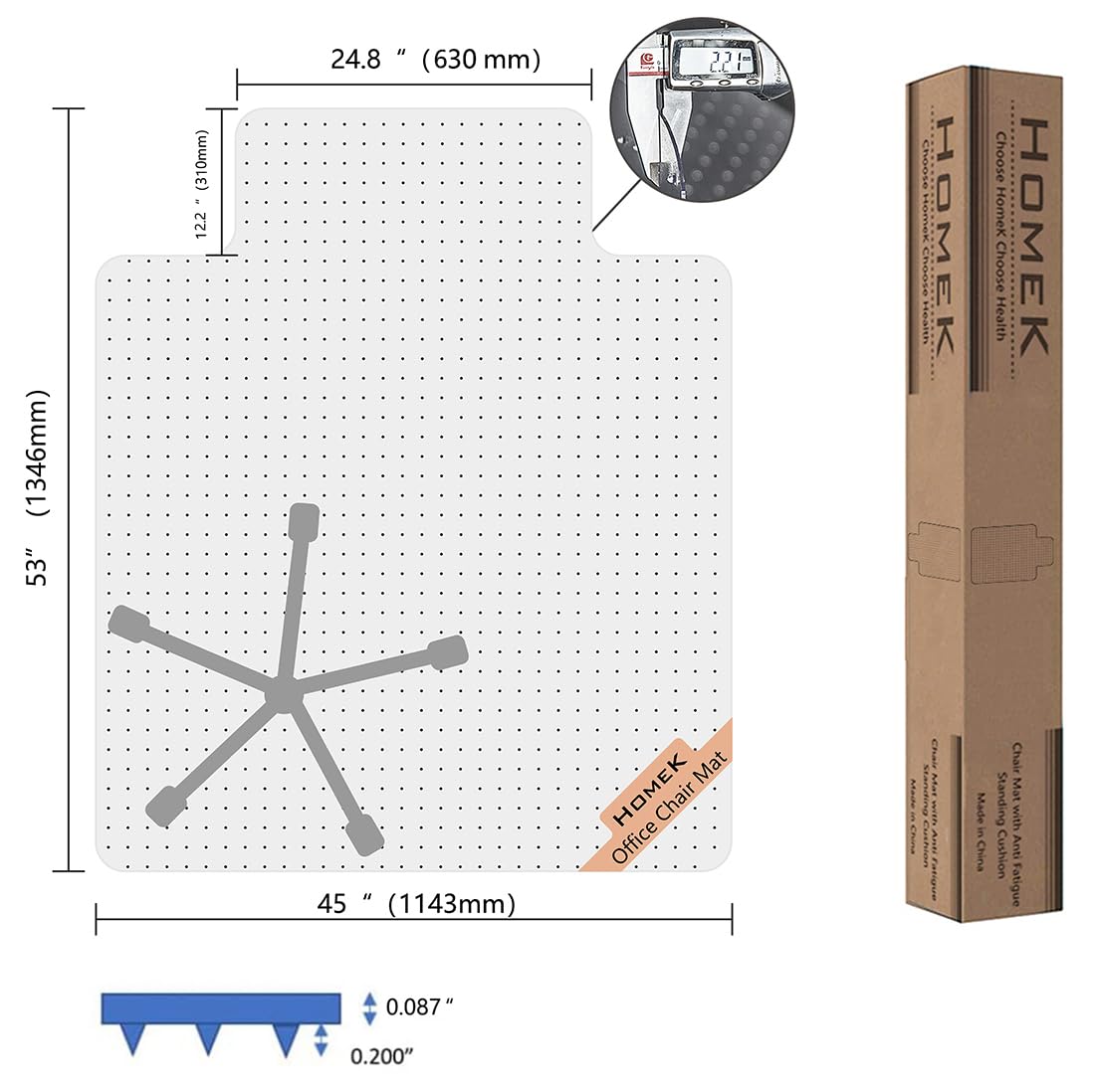 Large Chair Mat for Carpet